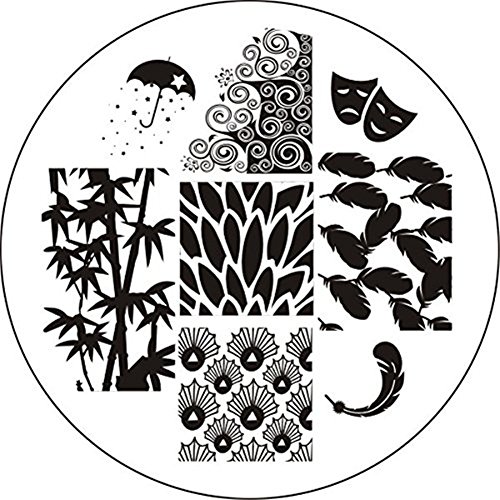 Born Pretty Nail Art Stamp Template Image Plate Leaf & Feather BP18