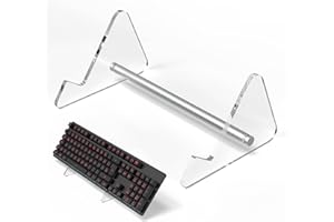RunJRX Supports de Clavier à 1 Niveau, Support d'affichage en Acrylique pour Clavier mécanique, Support de Clavier en Acrylique Transparent, Support pour claviers de Jeu (1 pièce)