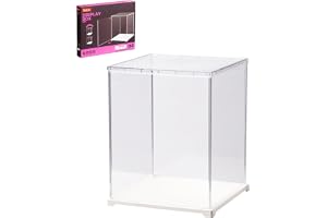 Rolife Akrylmonter 25 x 24,9 x 31 cm för Book Nook, akryllåda, transparent för gör-det-själv miniatyrhus, samlarvitrinskåp för actionfigurer, plastmonter för miniatyrer, hus, minidockhus