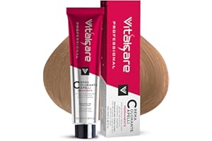 Vitalcare | Professional - Colorazione Permanente Professionale, Crema Colorante Capelli, Tintura Capelli con Proteine della Seta, n° 8/32, Biondo Chiaro Beige, 100ml