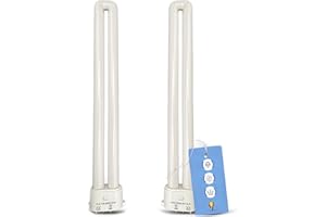 LEVOLUTZ 11w 4 Pin Compact Fluorescent Lamp PL-S 2G7 Cool White 4000K (Dulux SE) U-Shape Single Rotating Tube Energy Saving, for Recessed Lighting, Downlights, Bathroom, Mirror Lights and Desk Lamps, Pack of 2