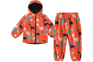 LZH Chubasquero para niñas, impermeable, chaqueta con capucha, abrigo, pantalones, traje, 2 piezas, conjuntos