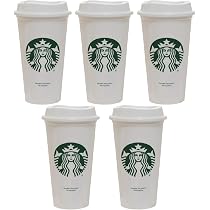 Mug De Voyage Réutilisable Starbucks Blanc - Grande Taille M 473 Ml (16 Oz)