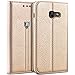 Produktbild BEZ® Hülle für Samsung A5 2017 Hülle, Handyhülle Kompatibel für Samsung Galaxy A5 2017 Bookstyle Tasche Schutzhüllen Klappbar mit Kreditkartenhaltern, Gold