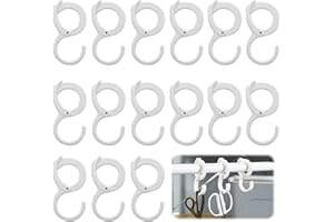 Yuqilin 15 Pezzi Gancio a S Grandi Bianco Plastica Ganci Ganci Appendiabiti a S, S-Haken Antigoccia Gancio Ganci Multifunzione Appendiabiti Grandi Forma,per Bagno Appendere Cucina Camera