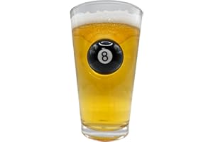 SOLO-PRO MASTER YOUR GAME Solo Pro Pool Beer Glass Pint Glass with Embedded Mini 8 Ball Pool Ball Pool Gifts |Handmade in UK Fathers Day Gift Man Cave Gift