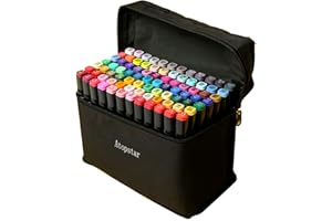 ARTHEHE Feutre a Alcool 80 Couleurs Marqueurs de Dessin Feutres à Alcool Twinmarkers