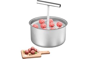 QINGZY Máquina para Hacer Albóndigas de Acero Inoxidable, Cortador de Albóndigas Portátil 12 Orificios, Fabricante de Albóndigas Gran Volumen, Moldeador de Albóndigas