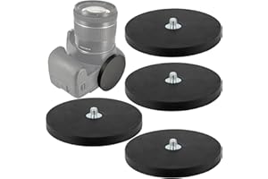 MAGNET-KAUF Magnes neodymowy gumowany – magnetyczny uchwyt z gwintem 1/4 cala – uchwyt na aparat fotograficzny do kamery sportowej DSLR GoPro lub lampy studyjne (88 mm – 55 kg, 4 sztuki)
