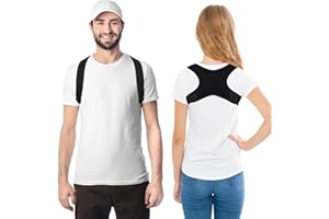 Eaasok Correttore Posturale,Tutore per La Schiena Completamente Regolabile Comodo e Traspirante,Sostiene la Colonna Vertebrale,per Uomo e Donna