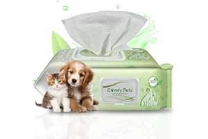 Comfy Pets Wet Wipes | Soft and Thick Fragrance Free Pet Wipes | Cats & Dog Wipes for Ears, Paws, Body, and Bum | Biodegradable Pet Wipes for Puppies (Pack of 1 (104 Wipes))
