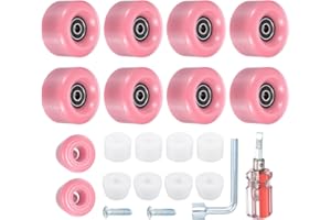 UHATa Roller Skate Wheels Applications for Double Row Skating - with ABEC-9 Bearings 82A PU Quad Roller Skate Wheels