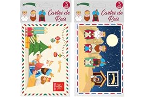 A ARGUVAL EDITORIAL Cartes dels reis pack 3, carta pels reis mags, carta de reyes en catalán 13,3 x 19, 1 cm- Arguval