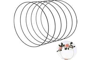 HQYBZP 6 Pcs 200 * 3mm Metallringe Zum Basteln Metallring,Metallringe Zum Basteln,Ringe Zum Basteln,Dekoringe Zum Hängen für Diy Floral Hoop,Hochzeitskranz,Floristik,Wandbehang,Blumen Reifen
