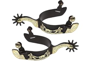 Muteitt Horse Spurs, Antique Western Style Horse Spurs for Men Women, Western Cowboy Boot Spurs for Riding Equestrian Training