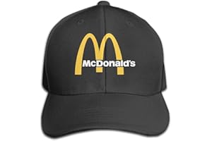 SAUIHUF Hittings Traveleat Mcdonalds 90s Logo Unisex Peaked Baseball Cap Snapback Hats Black