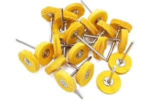 NIUPIKA Juego de 20 ruedas para pulir de Cnmade para Dremel, con mango de 2,35 mm