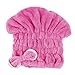 Produktbild Damen Fitnessstudio Reise Dusch- Elastisch Haar Schnell Trocknung Kappe Turban Handtuch Rosa
