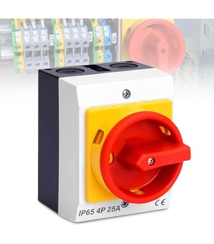 PV-werkschakelaar 25A 4P IP65 met 7x PE