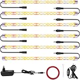 Led Pflanzenlampe LM301B ＆Full Spectrum 3500＆Rote LED-Streifen mit Timer 3/6/12 Stunden Doppelkanal 4 Helligkeitsstufe führte