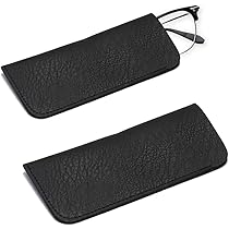 Custodia Per Occhiali In Pelle Morbida - Set Da 2, Unisex, Per Occhiali Da Sole E Lettura - Foto 8