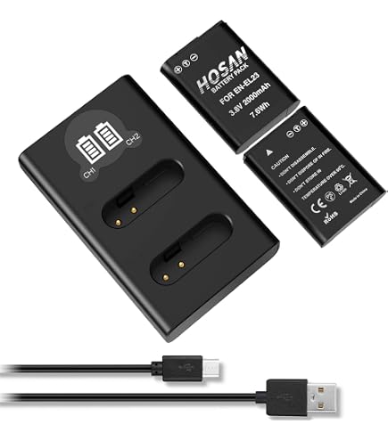 Batmax EN-EL23 Akku-Set Für Nikon Coolpix | 2 Akkus + Aufbewahrungskoffer Mit Speicherkarten-Hülle | 1850 MAh | Mehrfachschutz