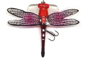 AYVANBER 2.8" Swimbait Dragonfly Fishing Lures Bait Baits Life-Like Lure Minnow Bass Pike Musky Lure Dragonfly Fishing Kit Fishing Baits Plastic Bait Treble Hook Water New