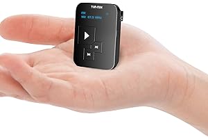 TIN- NIK Mini Radio Am FM SW Tin-Nik: Peso 27 Gramos, tamaño de Reloj, Recargable por USB, Radio de Bolsillo Personal, Pantalla OLED, Clip, sintonización Digital, Auriculares estéreo - FA298