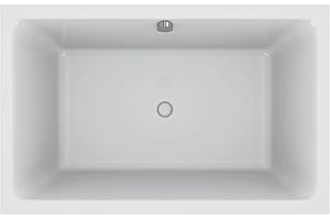 Jacob Delafon - Baignoire Bain-Douche CAPSULE, Vidage et Pieds - 120 x 80 cm - Gain de Place - Matériaux recyclés - Réparable - Surface Antibactérienne - Fabrication Française - Blanc - E6D223-00