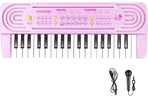 VERDANTREE Clavier Piano Enfants avec Microphone, Shayson 37 Touches Musical Multifunction Portable Musique, Jouets d'apprentissage électronique pour Bébé Filles Garçons Noël, Cadeau d'anniversaire