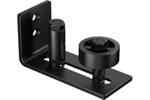 SKYSEN Sliding Door Floor Guide 1pc Adjustable Barn Door Floor Roller with 8-DIY-Options Perfect for Wood Barn Door, Sliding Doors Internal, Glass Door, Sliding Door kit Protect The Door, Black