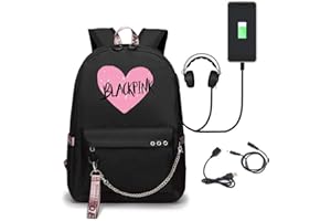 LKY STAR Kpop Sac à dos Port de Charge USB, 45 cm, 22 L, Pour Garçons Filles Hommes Femmes
