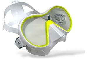AQUALUNG PLAZMA - Máscara buceo panorámica sin montura para adultos, varios modelos de lentes, hebillas de ajuste rápido, funda protectora reutilizable, óptima para submarinismo y snorkel