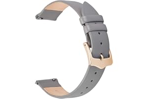 EACHE Schnellverschluss-Armbänder aus Leder für Herren & Damen, dünne Lederarmbänder für Damen, für Uhren mit 12mm, 14mm, 16mm, 18mm, 20mm Schlüsselweite, mehr Farben zur Auswahl