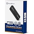 SilverStone Technology Ms12, 20GBps Superspeed+ Usb 3.2 Gen 2X2 Type-C To Nvme M.2 Ssd Enclosure, Aluminum, Black, Sst-Ms12