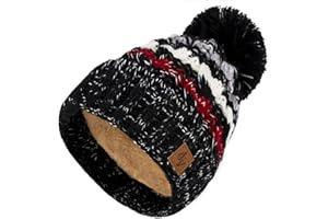 4sold Unisex Fleece Lined Winter Beanie – Warm Cable Knit Bobble with Pom Pom UK, Soft Wooly Thermal Cap for Men & Women, Thick Cosy Knitted Design for Cold Weather