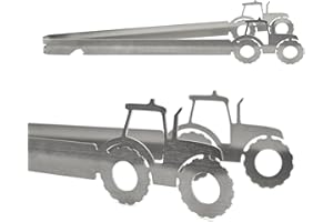 CAROLISA Grillzange Motiv Traktor, spülmaschinengeeignet, Geschenkidee, Männergeschenk, Landwirt, Bauer, Trekker, Bulldog