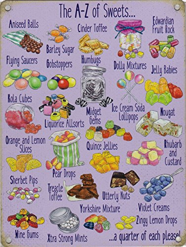 Original Metal Signs a - Z Dolci in Metallo, Misura Grande, 40 cm x 30 cm