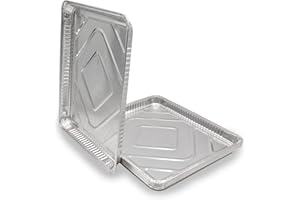 MAMATURA Lot de 5 coques XXL en aluminium | Protection de four, anti-gouttes, anti-éclaboussures, inserts de four, bac à barbecue, bac d'égouttement | Durable, réutilisable, durable