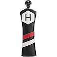Big Teeth Golf Club Head covers Wood for Driver Fairway Hybrid with No.Tag Balck White Red PU Leather