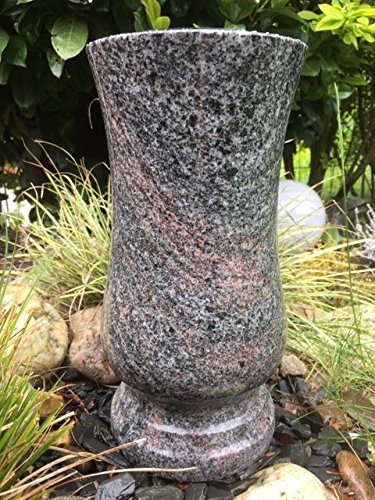 Vase aus Granit Granitvase Friedhofsvase Vase Paradiso 28cm x 15cm Grabvase