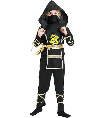 Rubies Ninja Dragon Kostüm Für Kinder: Silber, Mit Kapuze & Maske – Ideal Für Halloween, Karneval & Rollenspiel Ab 3 Jahren