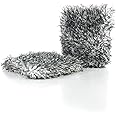 The Rag Company – The Cyclone Ultra Wheel Mitt – Perfect for Wheels, Grills, and Tight Areas; Proprietary Microfiber Blend; Easily Releases Contaminates Upon Rinsing, 6in x 7in, Black/Grey (2-Pack)