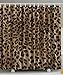 Produktbild Bathroom Accessories Leopard Print Sexy Shower Curtain, Nearly Natural Wildlife Safari Decorations Big Cat Theme Fur Skin Animal Print Black Brown Beige Pattern Home Fabric Bath Decor Art 60 X 72inch