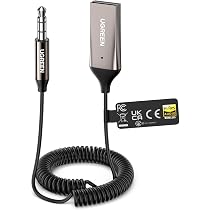 Bluetooth 5.3 Auto Stereo Ricevitore Bluetooth 5.3 Auto - Adattatore AUX 3.5mm Con Vivavoce E LED Adattatore AUX 5.3 - 5