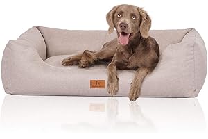 Knuffelwuff Emma Panier en Velours aux Couleurs Pastel avec Aspect Tissage Main Beige XL 105 x 75 cm