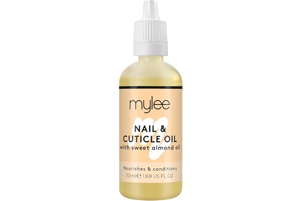 Mylee Huile pour Ongles & Cuticules à l'Amande Douce 50ml – Hydratation en Profondeur & Nourrissante pour les Cuticules, Formule Non Grasse, Sans Résidu Collant, Légèrement Parfumé à l’Huile d’Amande