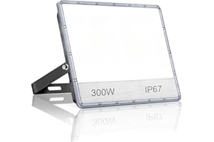 Foco LED Exterior 300W, TASINUO 2 en 1 IP67 Impermeable Proyector LED Exterior,30000LM 7000K Super Brillante Blanco Frío Luz de Seguridad, Potente Luces Led Exterior para Terraza Garaje Jardín Estadio
