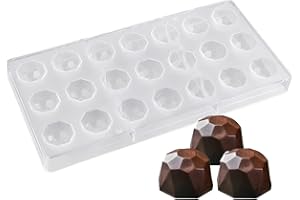 Gearmax 21 Cavités Antiadhésifs Moules à Chocolat Moule DIY Moules à Bonbons en Polycarbonate Transparent pour Les Bonbons Gelées Chocolats