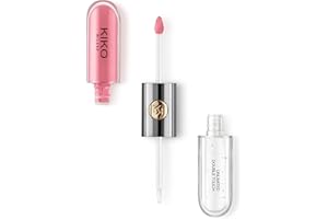 KIKO Milano Unlimited Double Touch 111 | Barra de labios líquida en 2 pasos, acabado luminoso. Hasta 12 horas de duración. Base de color no-transfer